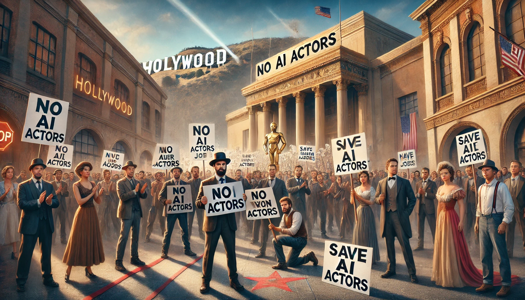 好莱坞演员罢工，反对AI取代真人角色